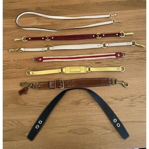 Coach Handbag Strap Lot of 7 Replacement Handles Leather Canvas Gold Hardware